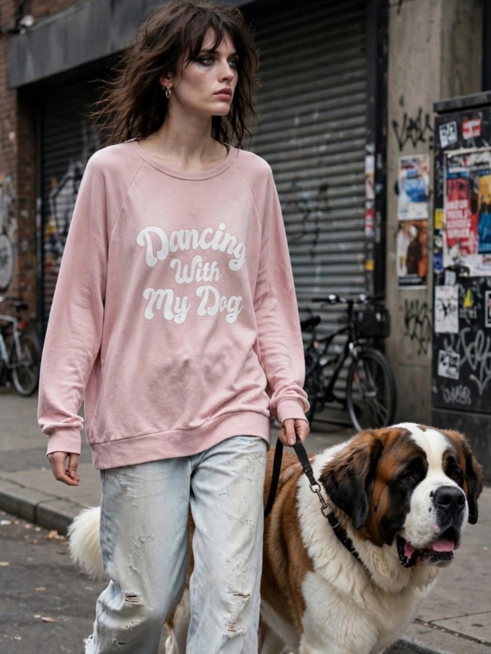 PJ SALVAGE dancing with my dog sweatshirt